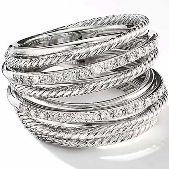 Jewelry - New Luxury Women’s 925 Silver Diamond Ring